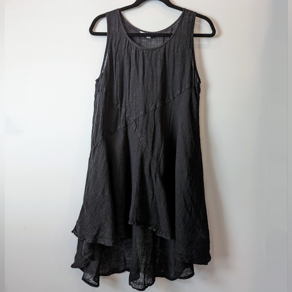 Kleen Black Linen Dress - Picture 1 of 4